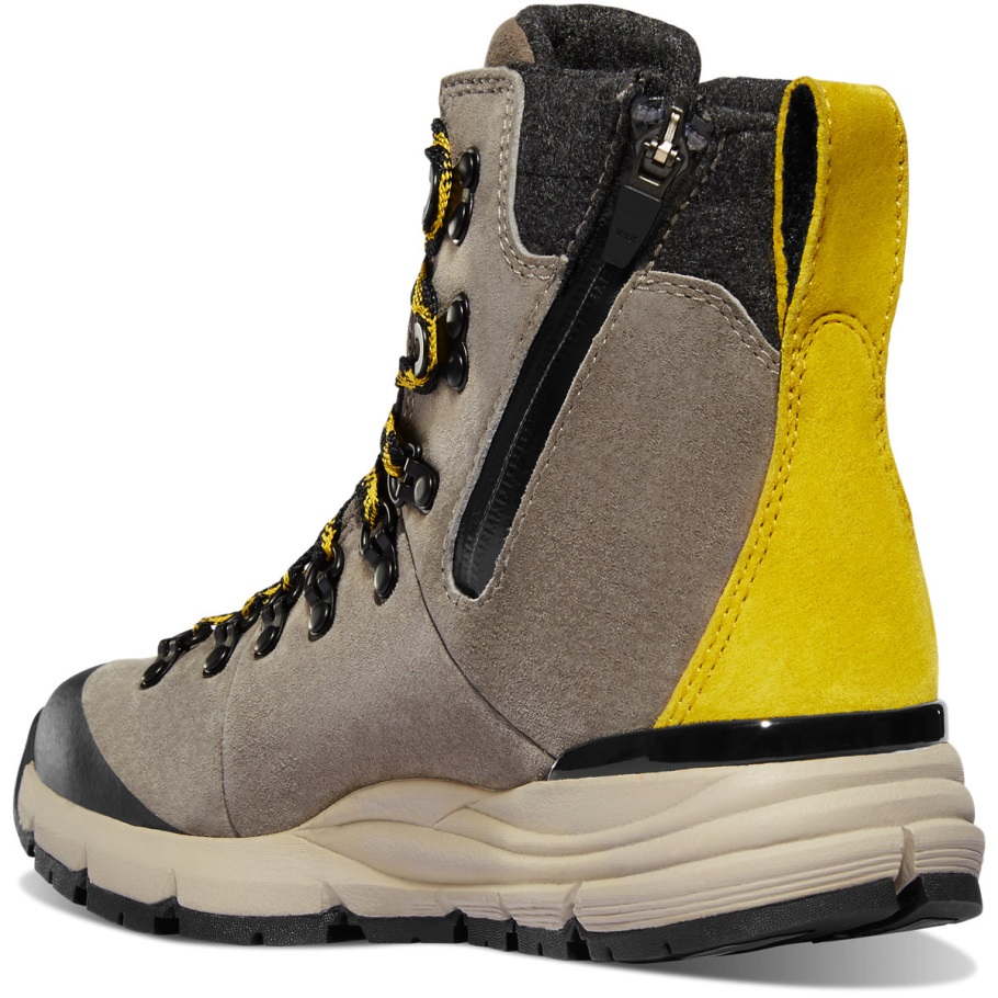Women's Arctic 600 Side-Zip 7 Driftwood/Yellow 200G Danner