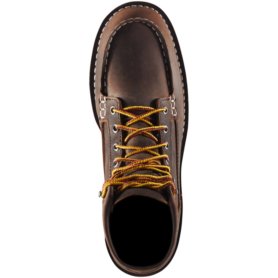 Women's Bull Run Moc Toe 6 Brown Steel Toe Danner